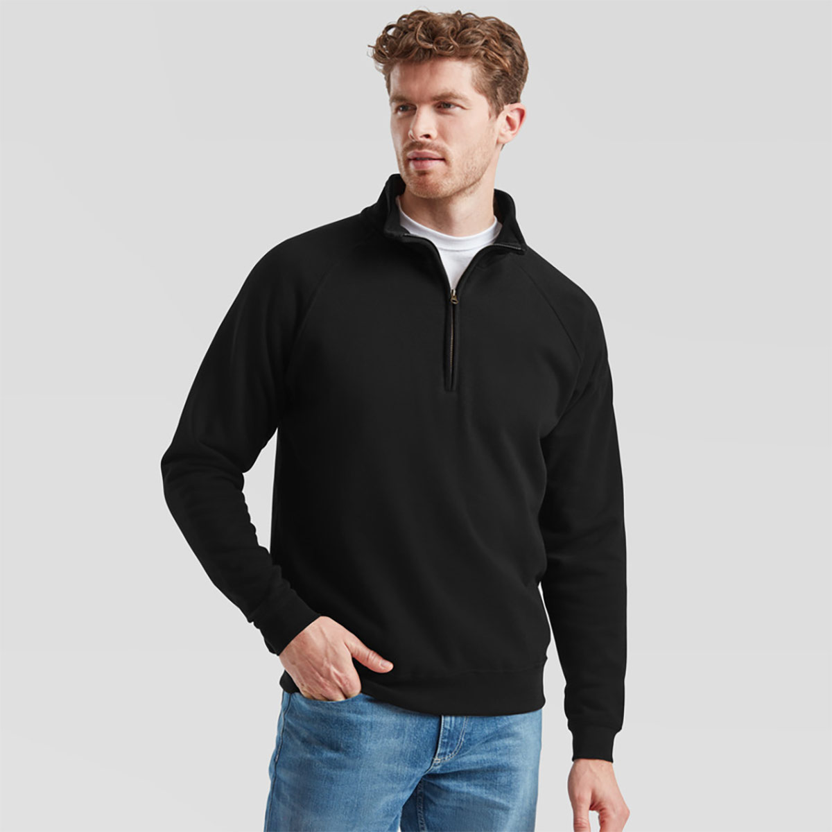 Classic Zip Neck Sweat - 62-114-0