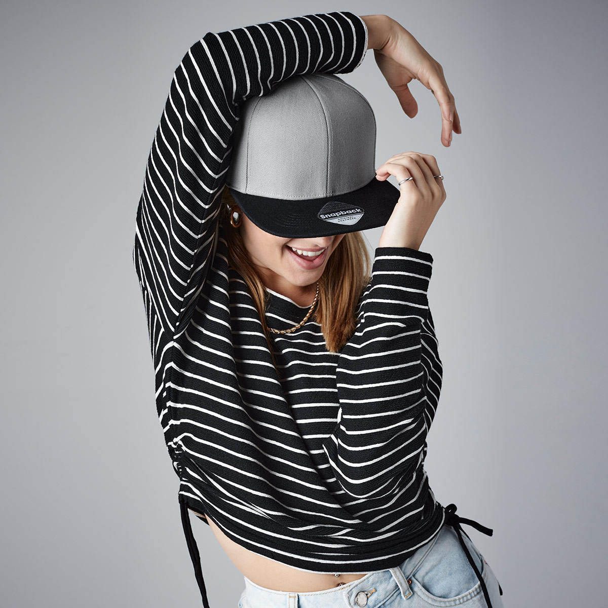 Original Flat Peak 6 Panel Snapback - B661