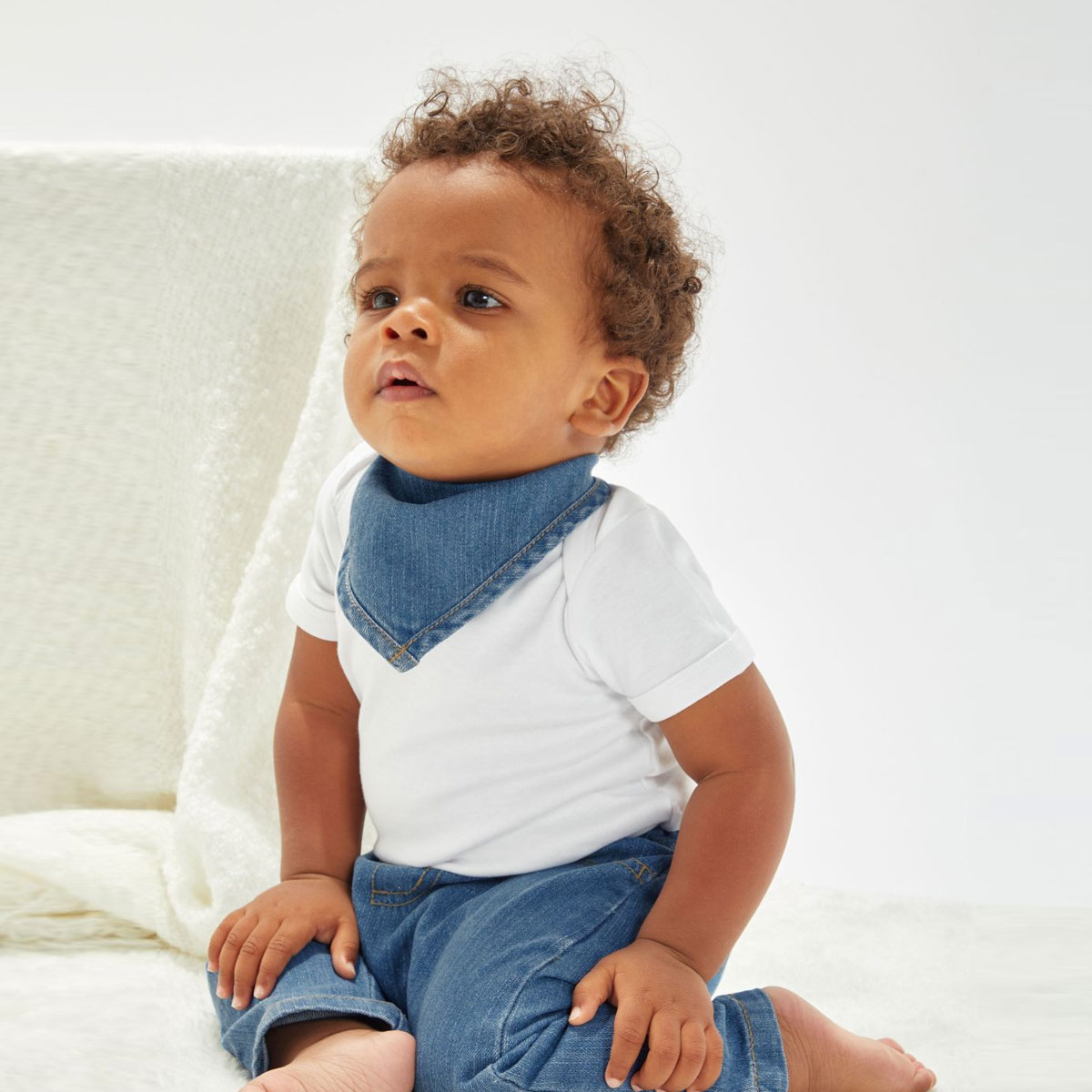 Baby Rocks Denim Bandana Bib - BZ55