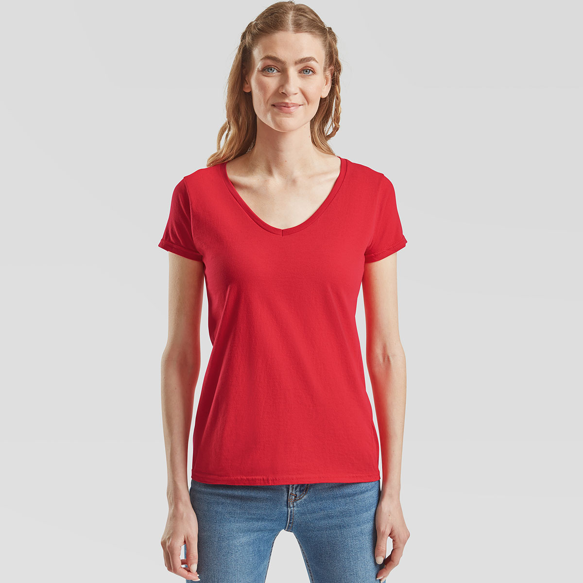 Ladies Iconic 150 V-Neck T - 61-444-0