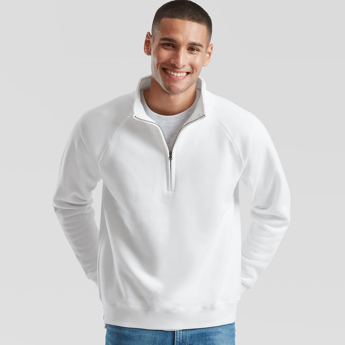 Premium Zip Neck Sweat - 62-032-0