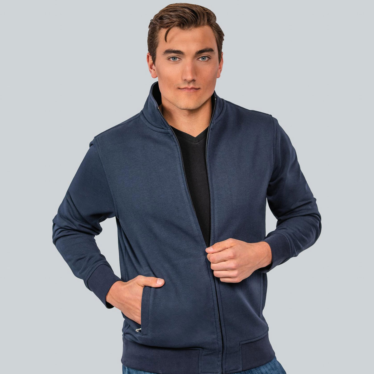 Mens Premium Full-Zip Sweat Jacket - 1001