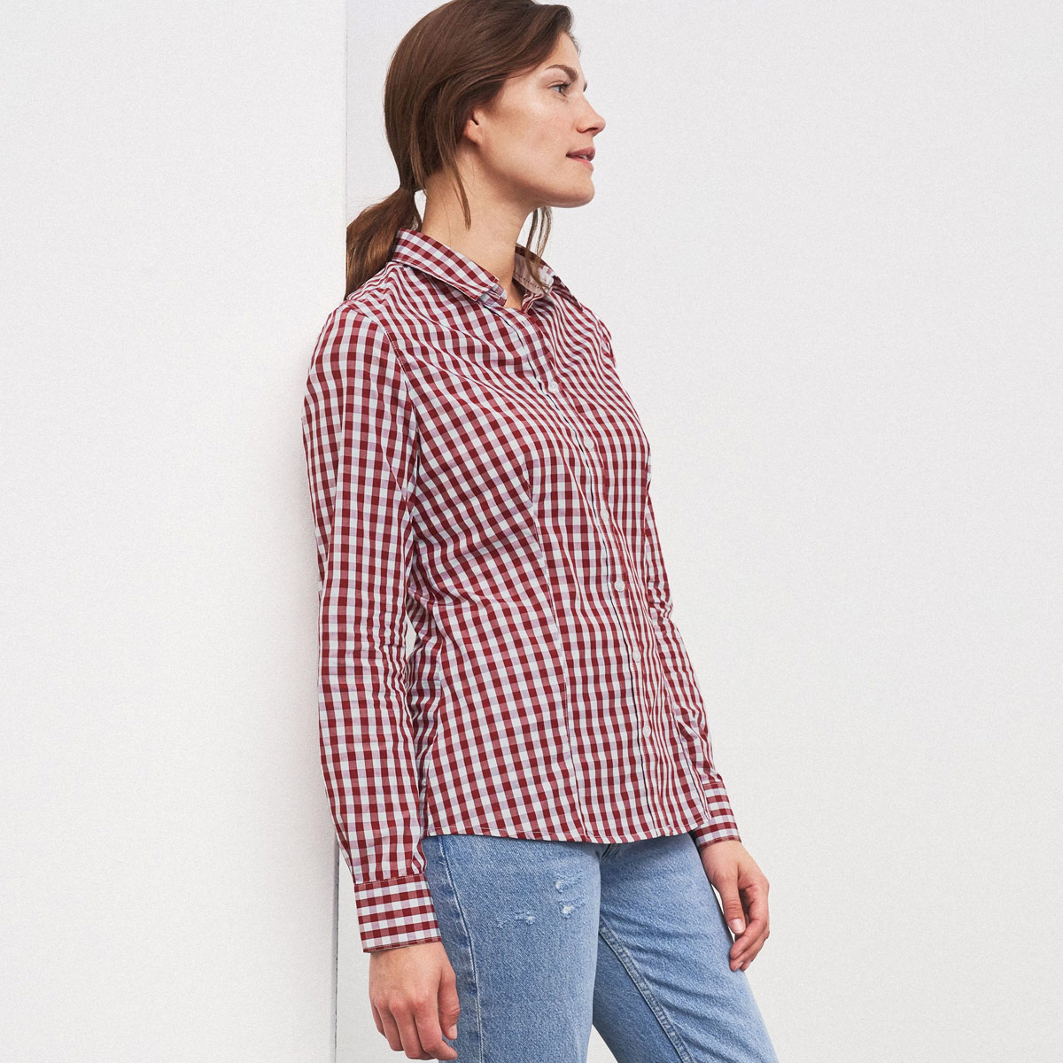 Ladies' Checked Shirt - JN616