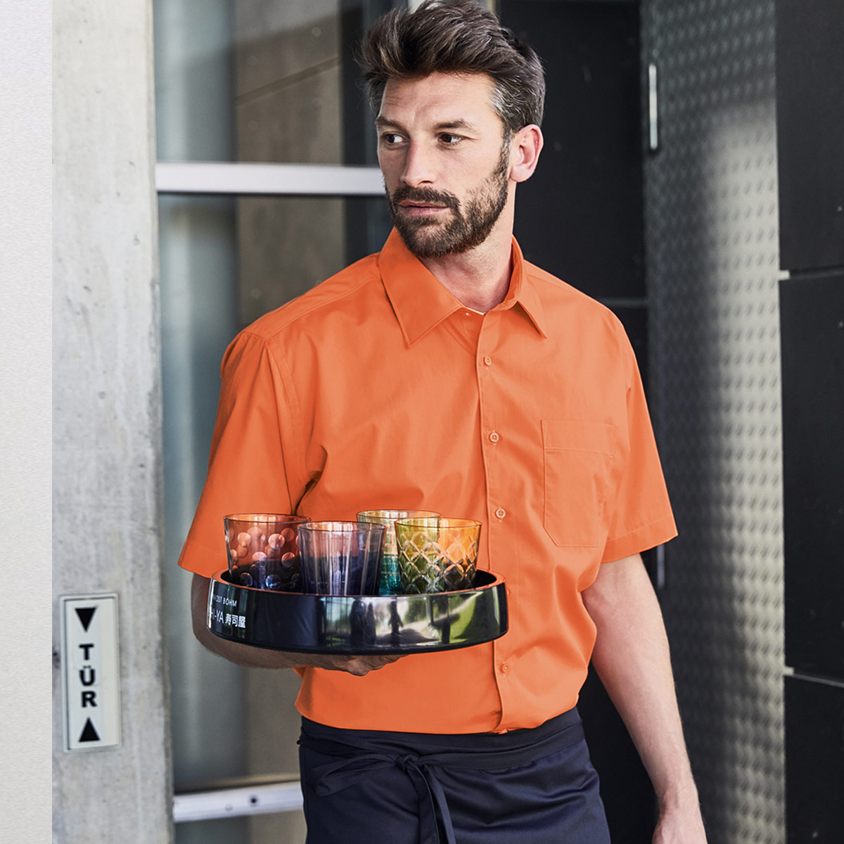 Men's Business Shirt Short Sleeve - JN644