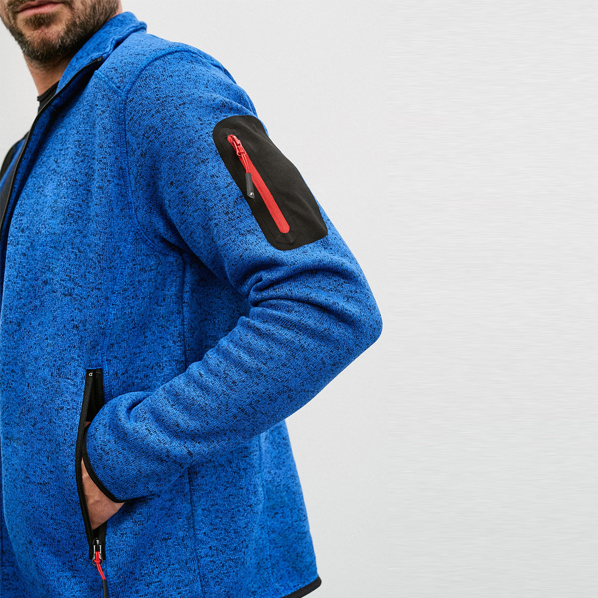 Men's Knitted Fleece Jacket - JN762