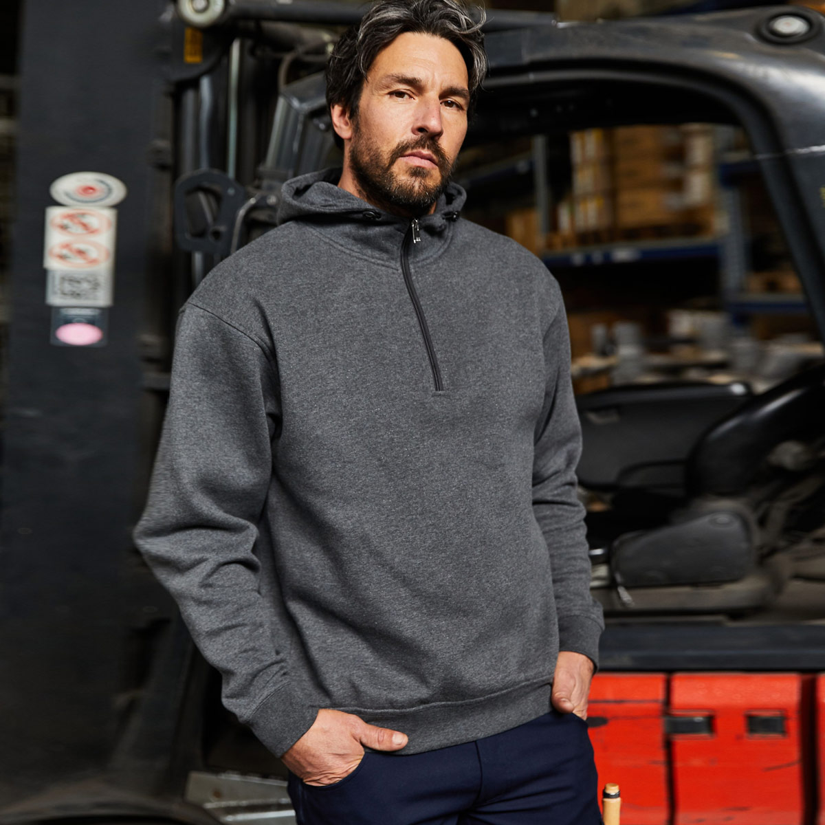 Bio Workwear-Half Zip Hoody - JN839