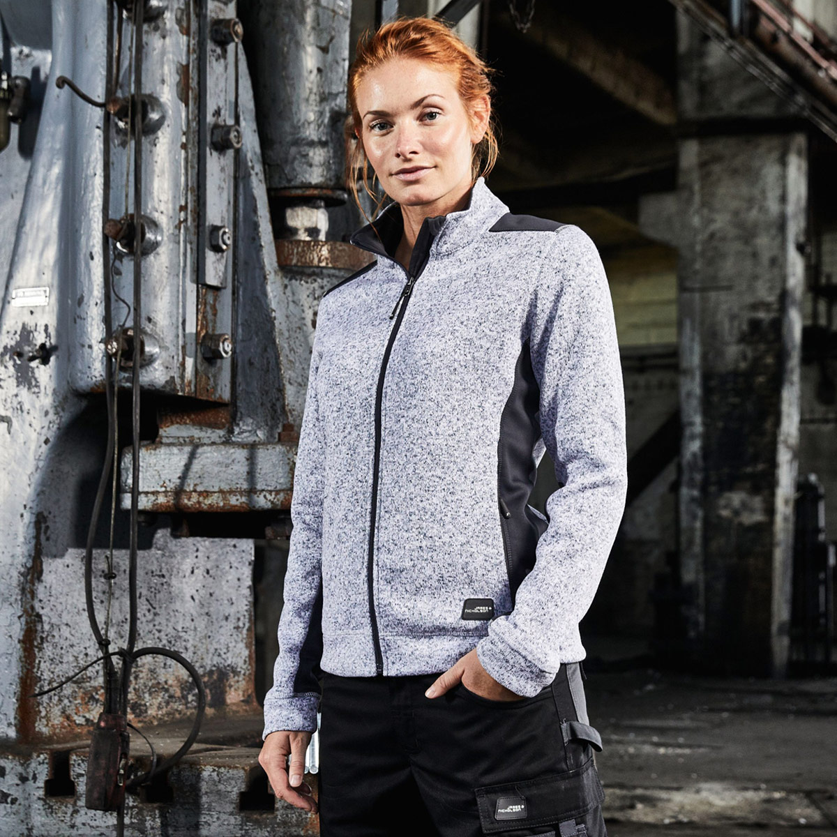 Ladies' Knitted Workwear Fleece Jacket - JN861