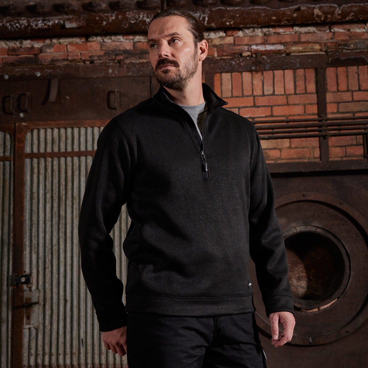 Men's Knitted Workwear Fleece Half-Zip - JN864
