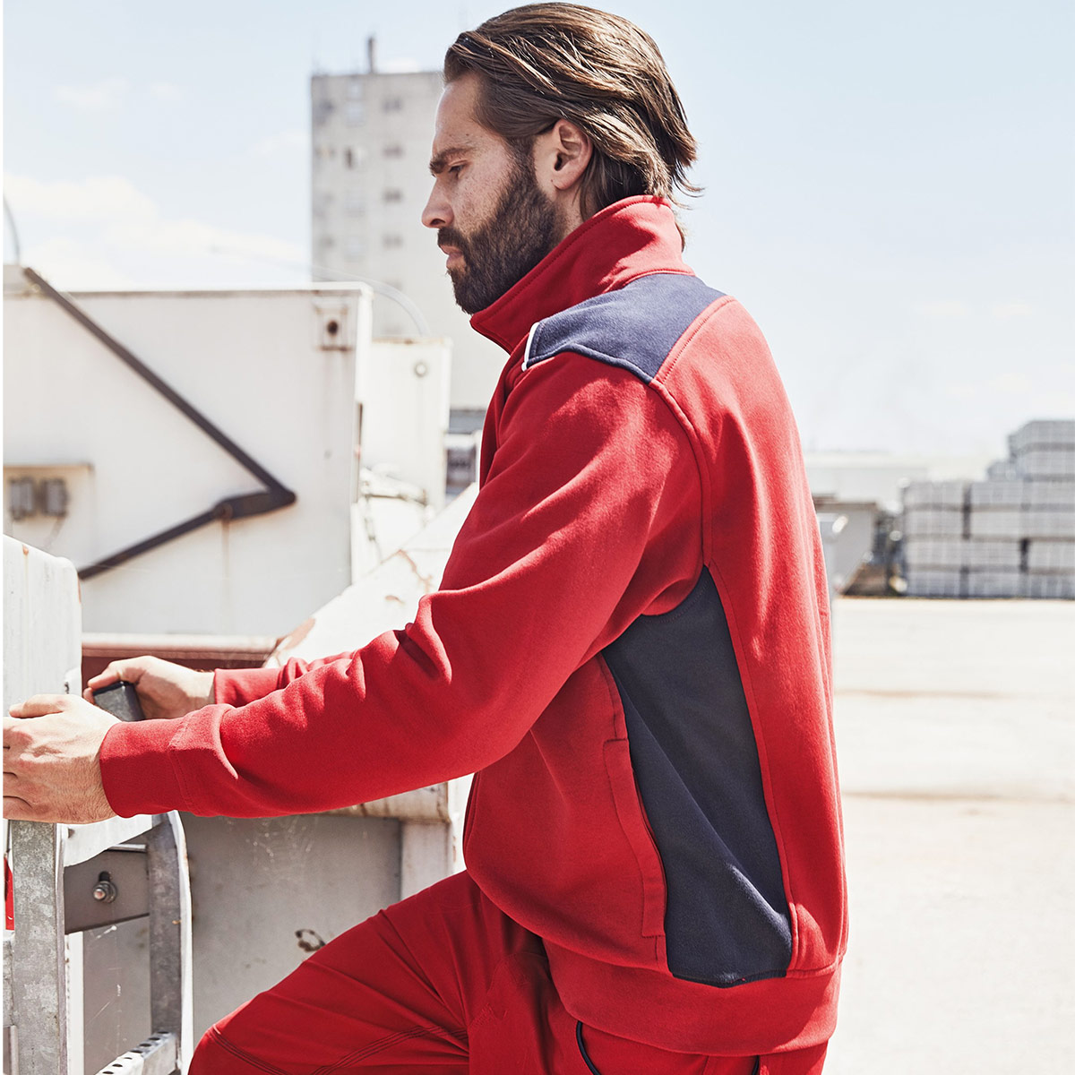 Men's Workwear Sweat Jacket-Level - JN870