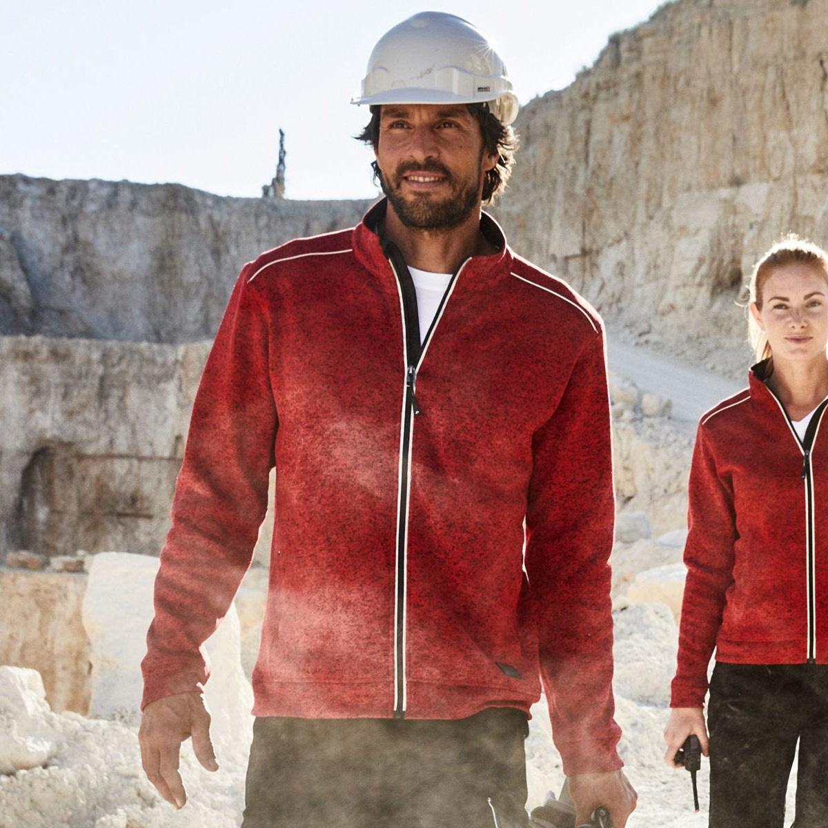 Men's Knitted Workwear Fleece Jacket - JN898