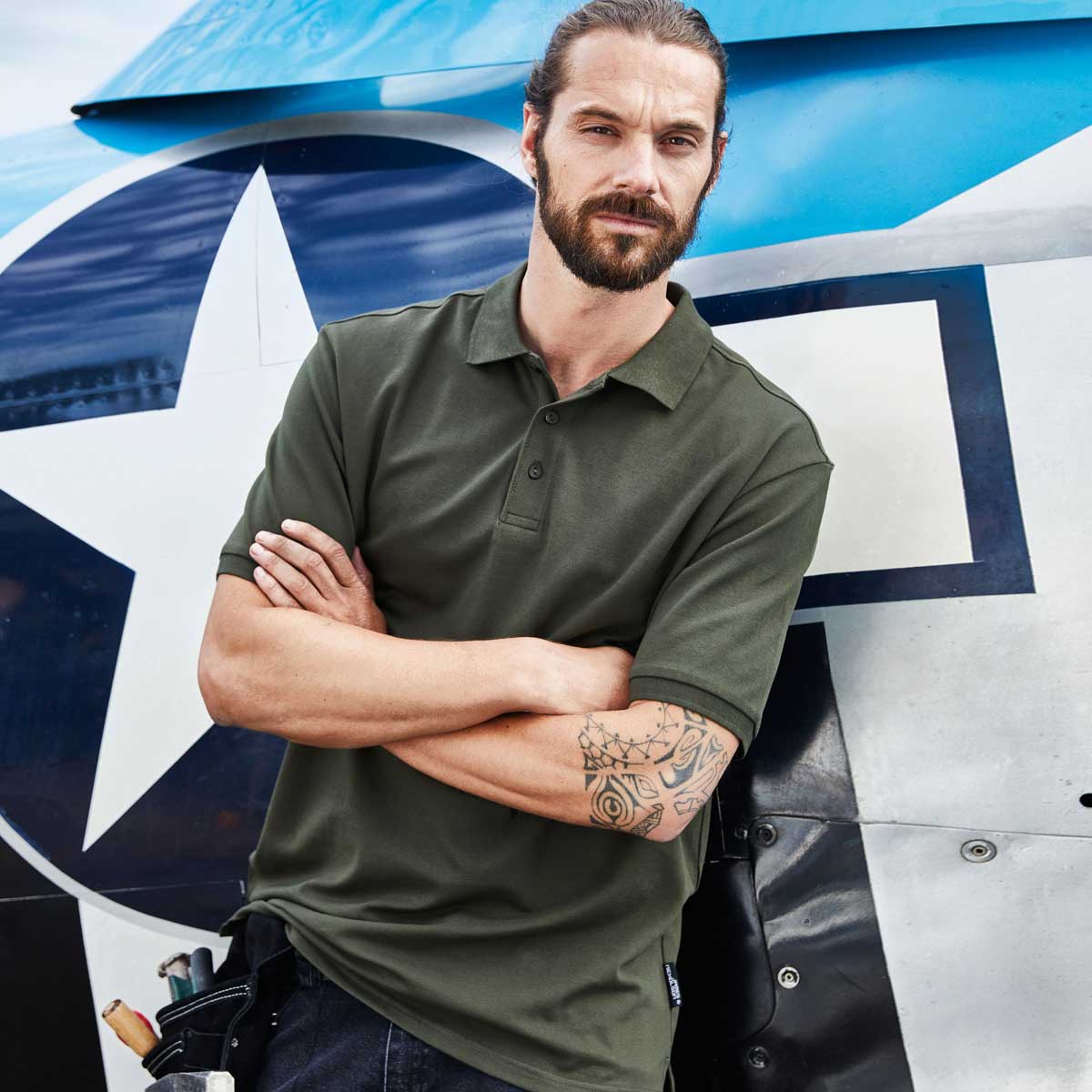 Men's Bio Stretch-Polo Work - JN1806