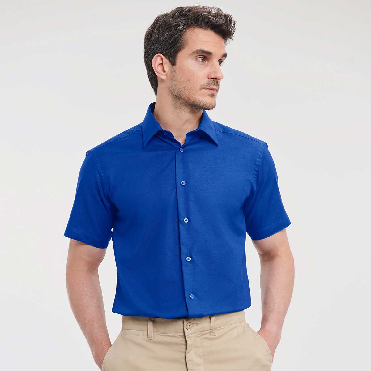 Men's Short Sleeve Tailored Oxford Shirt - R-923M-0