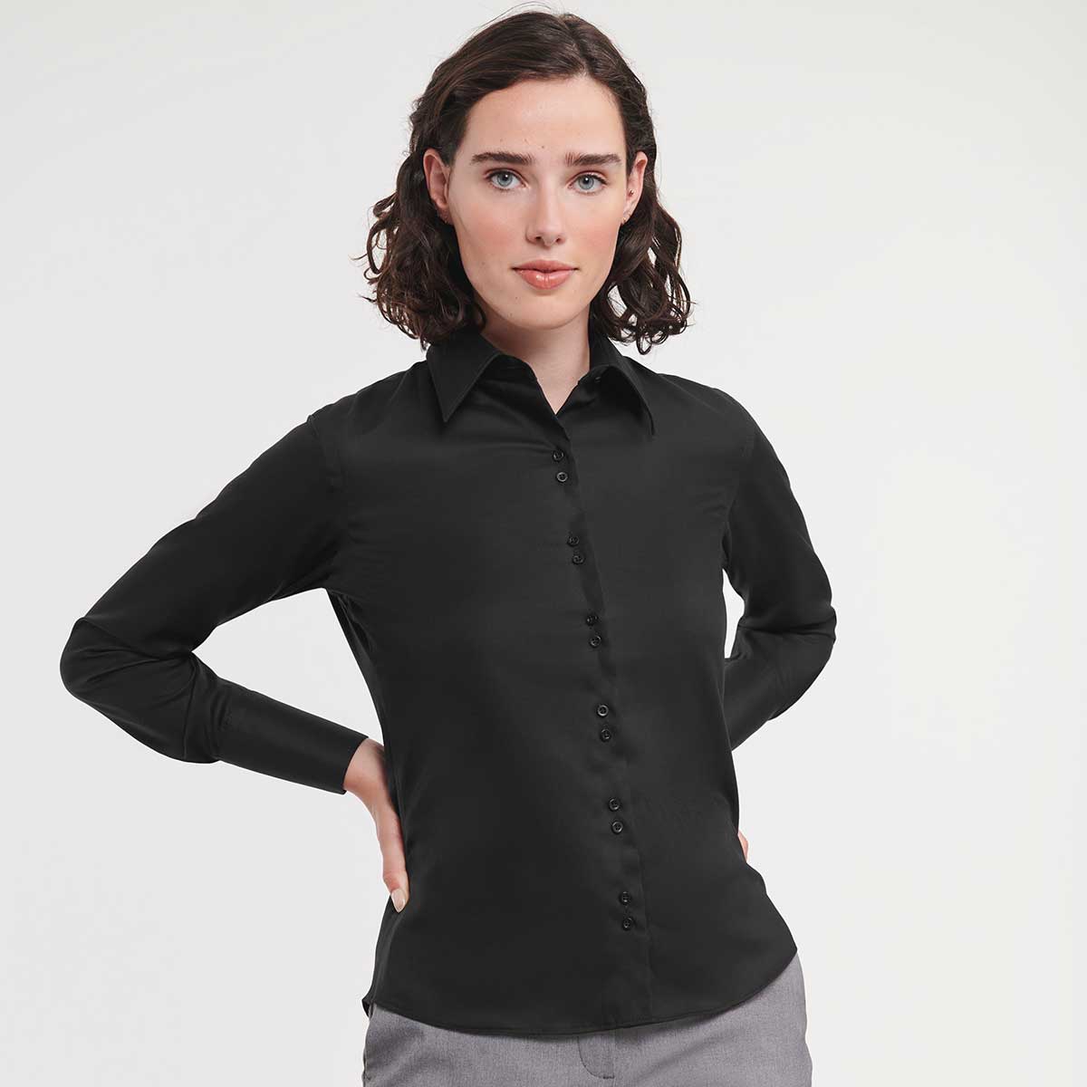 Ladies Long Sleeve Tailored Ultimate Non-Iron Shirt - R-956F-0