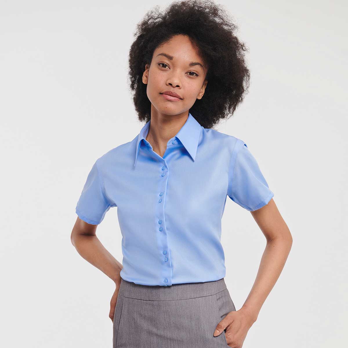 Ladies Short Sleeve Tailored Ultimate Non-Iron Shirt - R-957F-0
