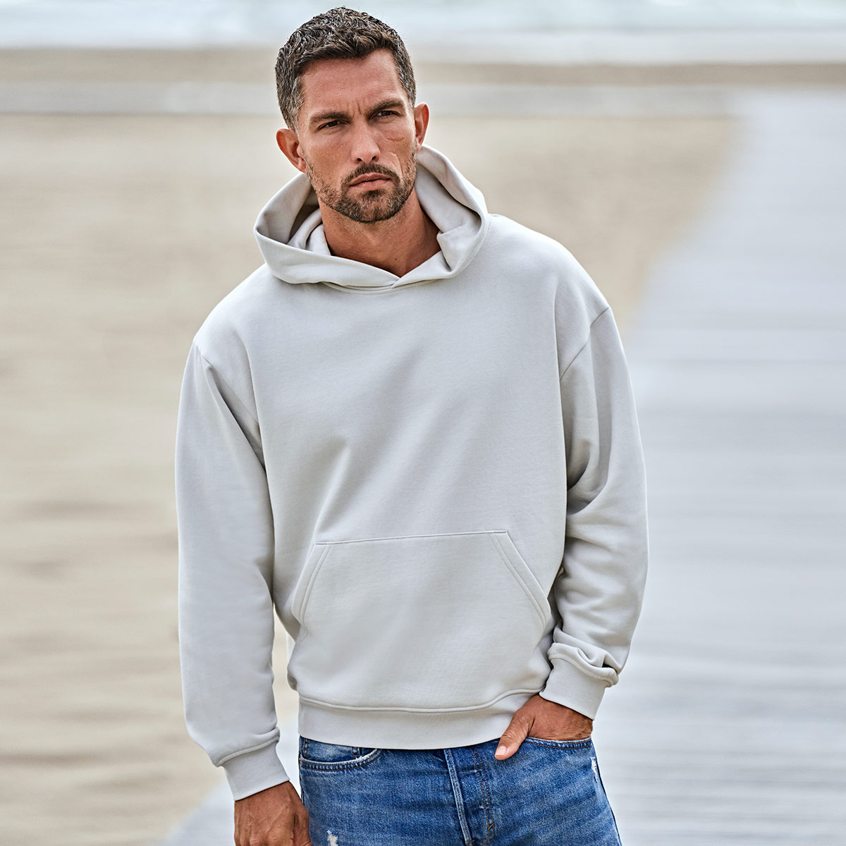 Urban Heavy Loose Fit Hooded Sweatshirt - 5162