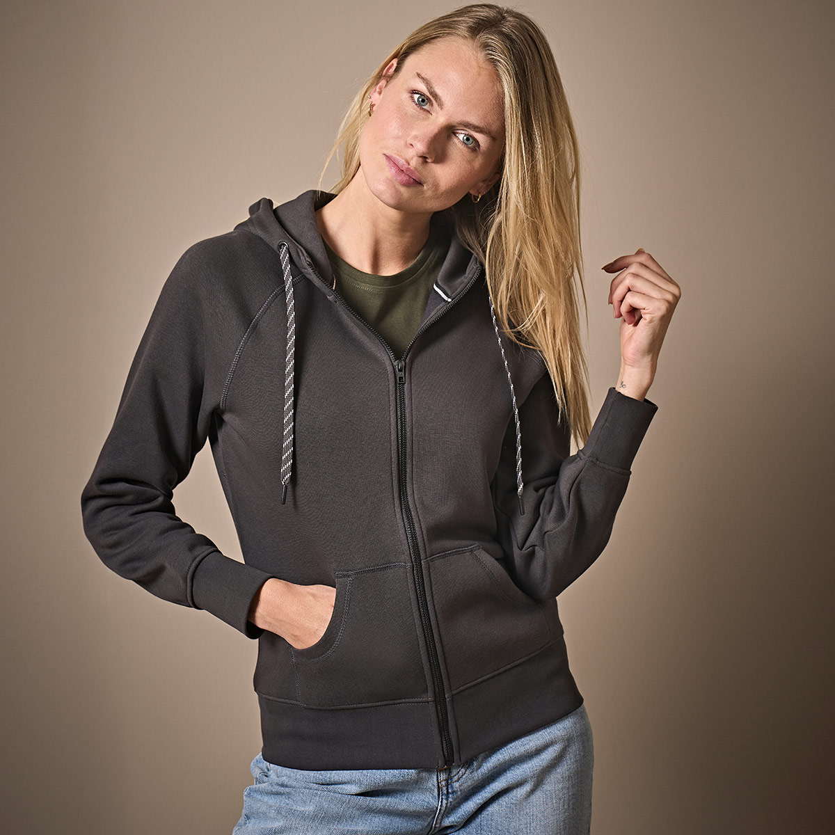 Women's Fashion Full Zip Hood - 5436