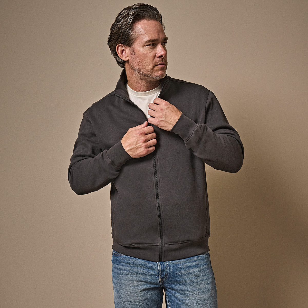 Full Zip Sweat Cardigan - 5440