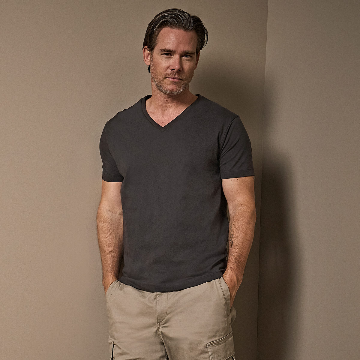 Fashion V-Neck Sof Tee - 8006