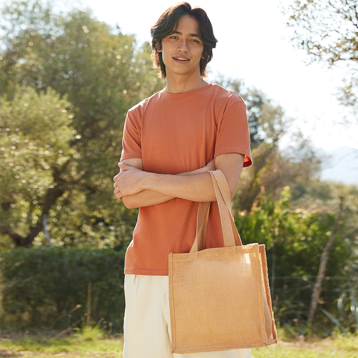 Jute Compact Tote - W406