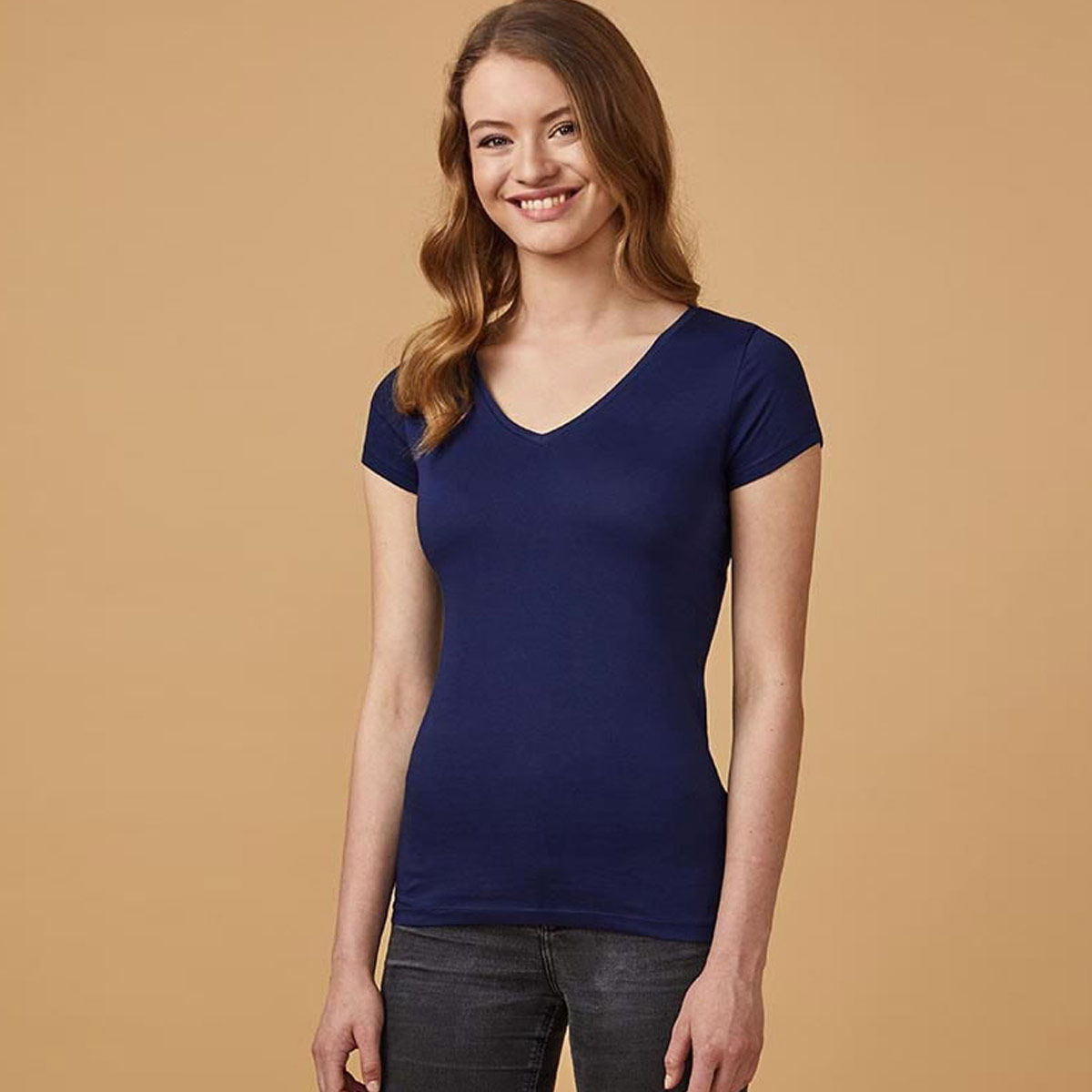 Women V-Neck T - 1525